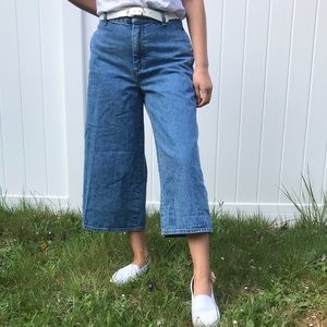Zara wide leg high waisted jeans